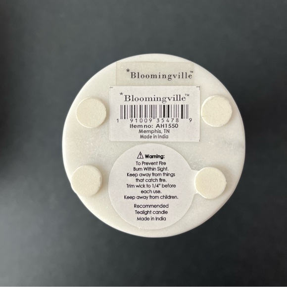 NEW Bloomingville Marble Tall Tealight White Candle Holder Home Decor Minimalist - Picture 6 of 7